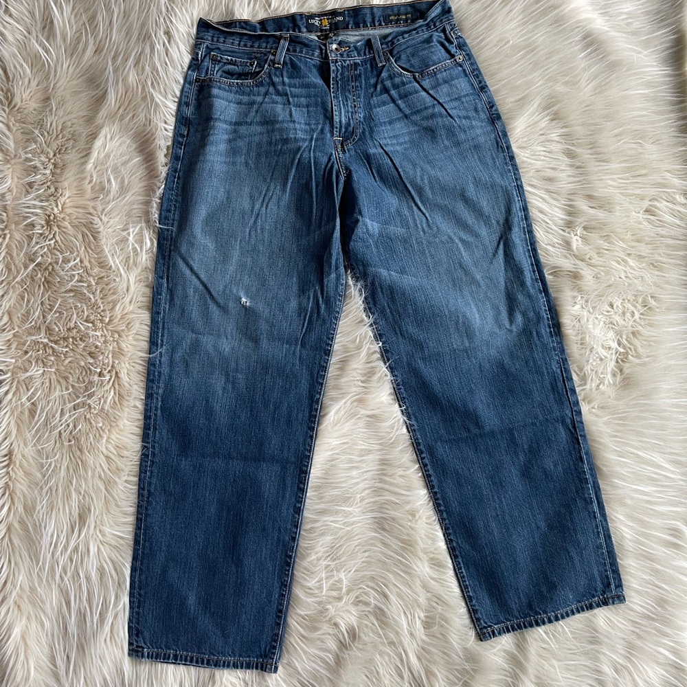 Lucky Brand 487 Relaxed Fit Boot Cut Jean 36x32 - Picture 2 of 6